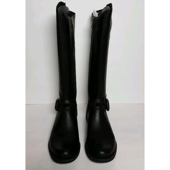 Timberland Womens Savin Hill Tall Leather Moto Boots Buckle Anti Fatigue Size 7 - Picture 5 of 12